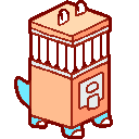 Orange Mimachine - These web pets mimic capsule machines. They like to play pranks on others by nipping them when they get close.